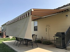 Retractable Awning with Drop Shade St. Louis