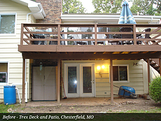 Before - Trex Deck and Patio, Chesterfield, MO