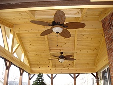 Covered Deck with Ceiling Fan in St. Louis, MO