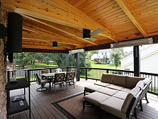 Covered Deck with a Heater in St. Louis