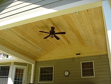 Covered Deck with a Pine Ceiling in St. Louis