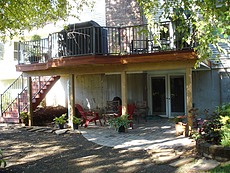 Tigerwood Deck with Bronze Aluminum Rail in St. Louis, MO