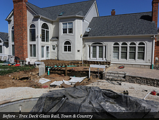 Before - Trex Deck Glass Rain, Town & Country, MO