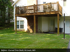 Before - Curved Trex Deck, St. Louis, MO