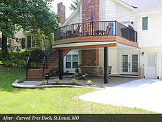 Before - Curved Trex Deck, St. Louis, MO