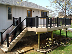 Decks St. Charles Azek Decking with Black Radiance Railing St. Louis, MO