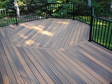 Decks St. Louis Fiberon Ipe Decking with Black Aluminum Railing Defiance, MO