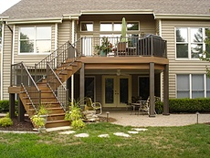 Decks St. Louis Fiberon Ipe Decking with Bronze Aluminum Rail Chesterfield, MO