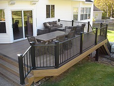 Decks St. Louis - Timbertech Tigerwood Deck with Westbury Aluminum Railing - St. Charles, Missouri