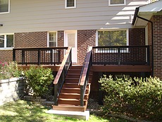 Decks St. Louis - Timbertech Pacific Rosewood Deck with Timbertech Builder Rail - Ballwin, Missouri