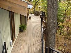 Decks St. Louis - Timbertech Pecan Deck with Westbury Aluminum Railing - Wildwood Missouri