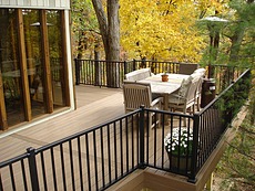 Decks St. Louis - Timbertech Pecan Deck with Westbury Aluminum Railing - Wildwood, Missouri