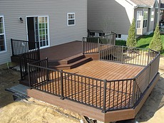 Decks St. Charles Trex Decking with Black Aluminum Railing O'Fallon, MO