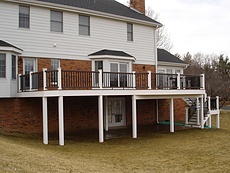 Decks St. Louis Trex Decking with Walnut Radiance Railing Town and Country, MO