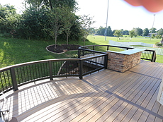Curved Composite Deck with Bar in St. Louis, MO