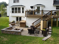 Outdoor Living Area with Deck and Patio St. Louis