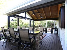 Covered Deck with Custom Bar in St. Louis