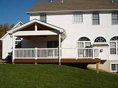 TimbertecTimbertech Brown Oak Deck with Fixed Roof in St. Charles, MOh Brown Oak Deck with Fixed Roof - St. Louis, MO