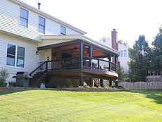 Curvered Deck with Roof St. Louis, MO