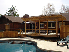Cedar Deck with Pergola in St. Louis, MO