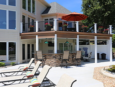 Finished Under Deck Ceiling with a Bar in St. Charles, MO