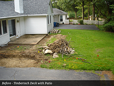 Backyard Timberdeck with Patio in St. Louis, MO