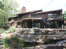 Curved Deck with Glass Rail St. Louis