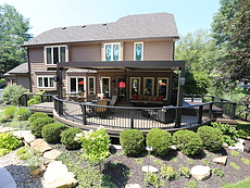 Composite Deck with Louvered Roof St. Louis